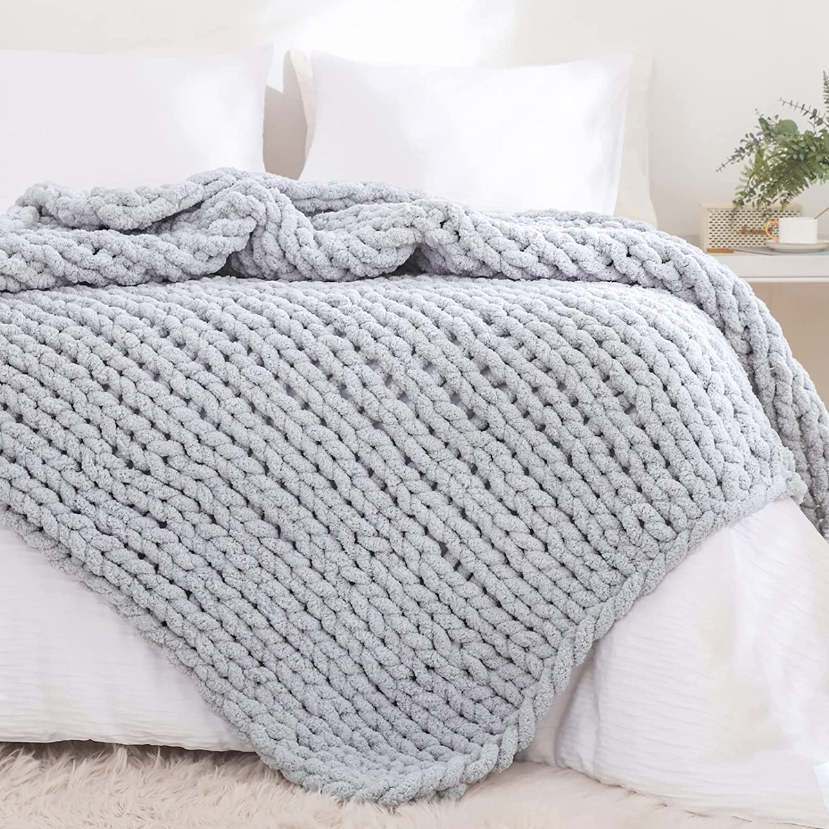 Throw Blanket - Soft Gray